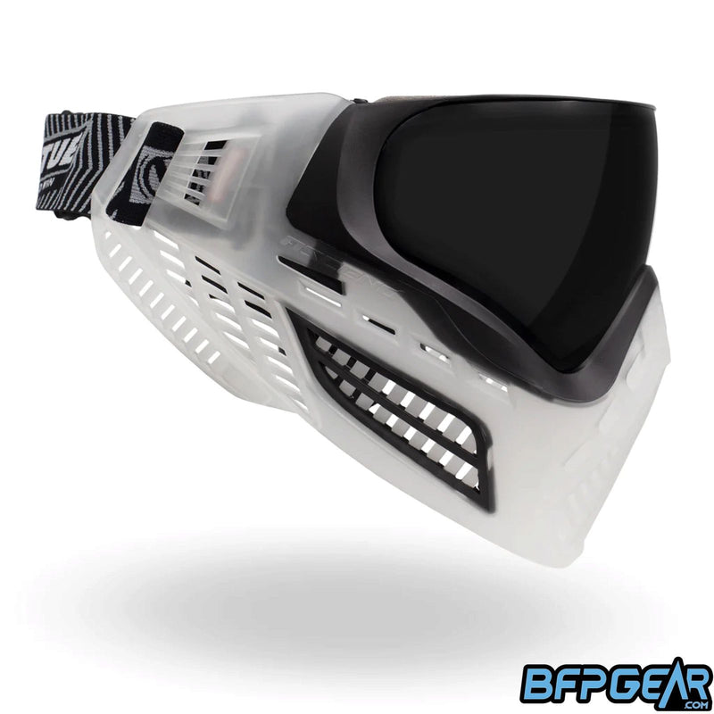 Side view of the Crystal Black Ascend goggle.