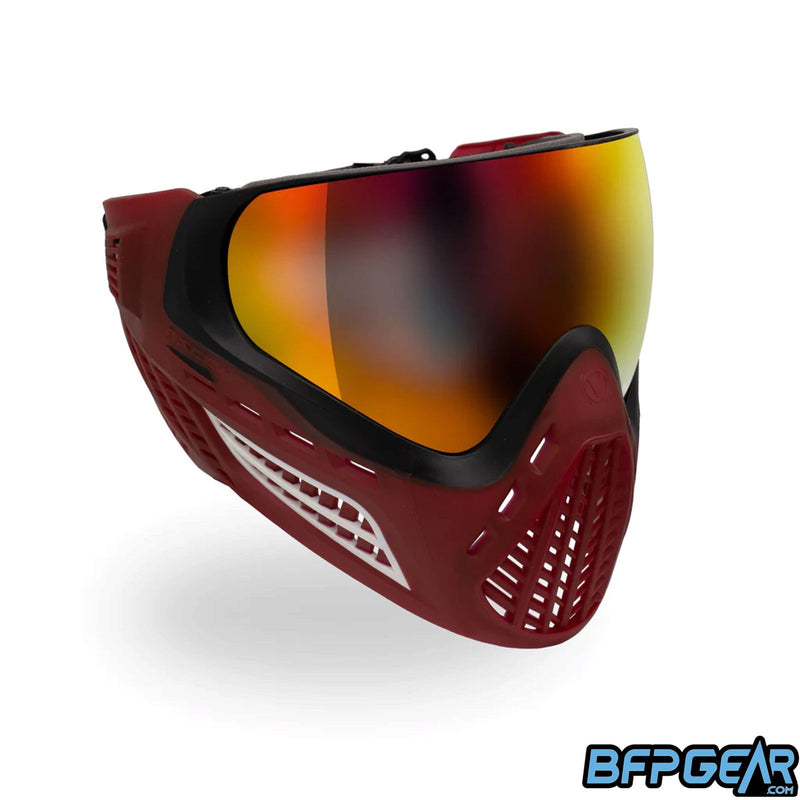 The Crystal Fire Vio Ascend goggle. Fire mirror lens installed.