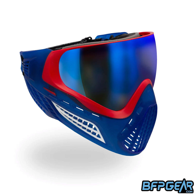 The Crystal Patriot Vio Ascend goggle. Blue mirrored lens installed.