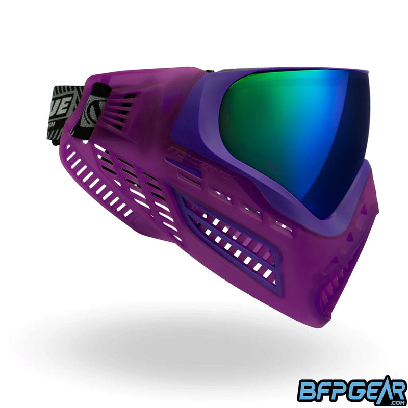 Side view of the Crystal Purple Ascend goggle.