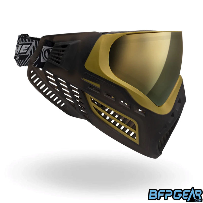 Side view of the Gold Ascend goggle.