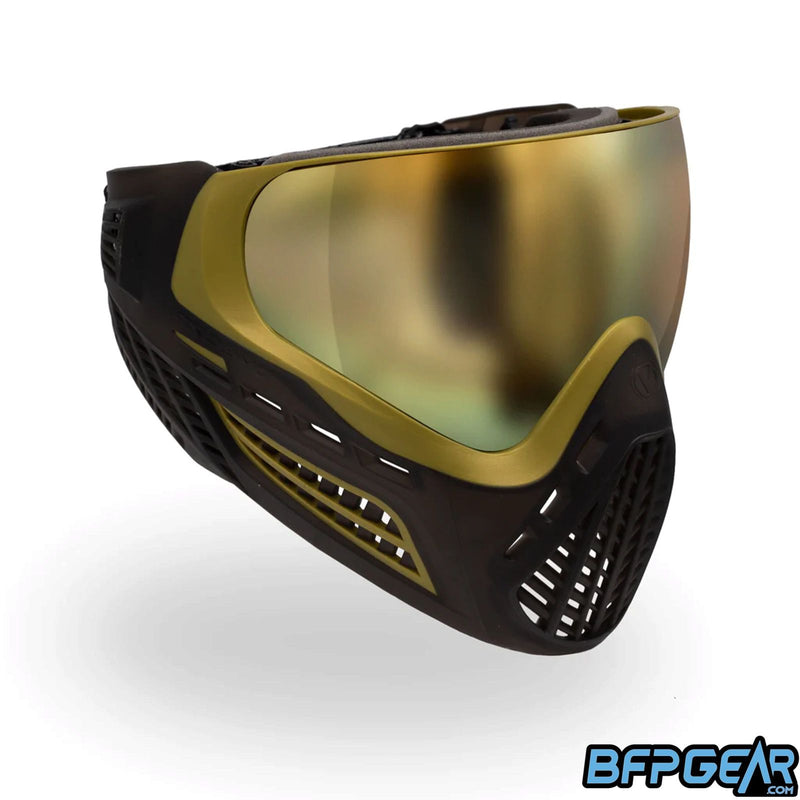 The Gold Vio Ascend goggle. Gold mirrored lens installed.