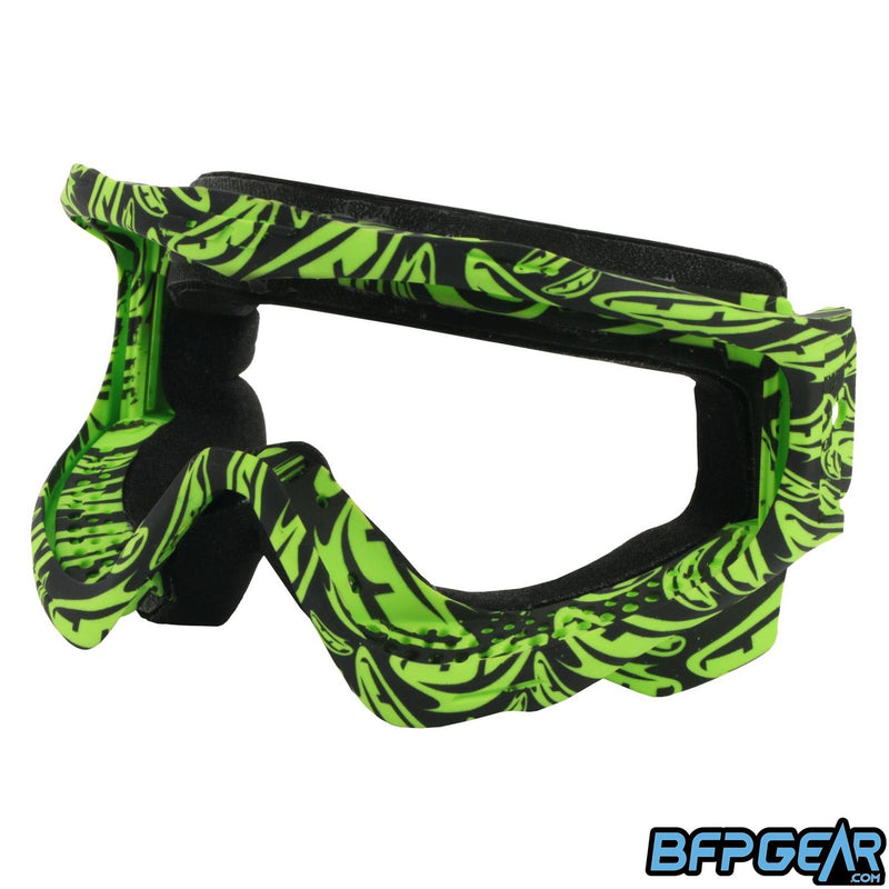 The JT ProFlex goggle frame in the limited edition Banana Lime color way. 
