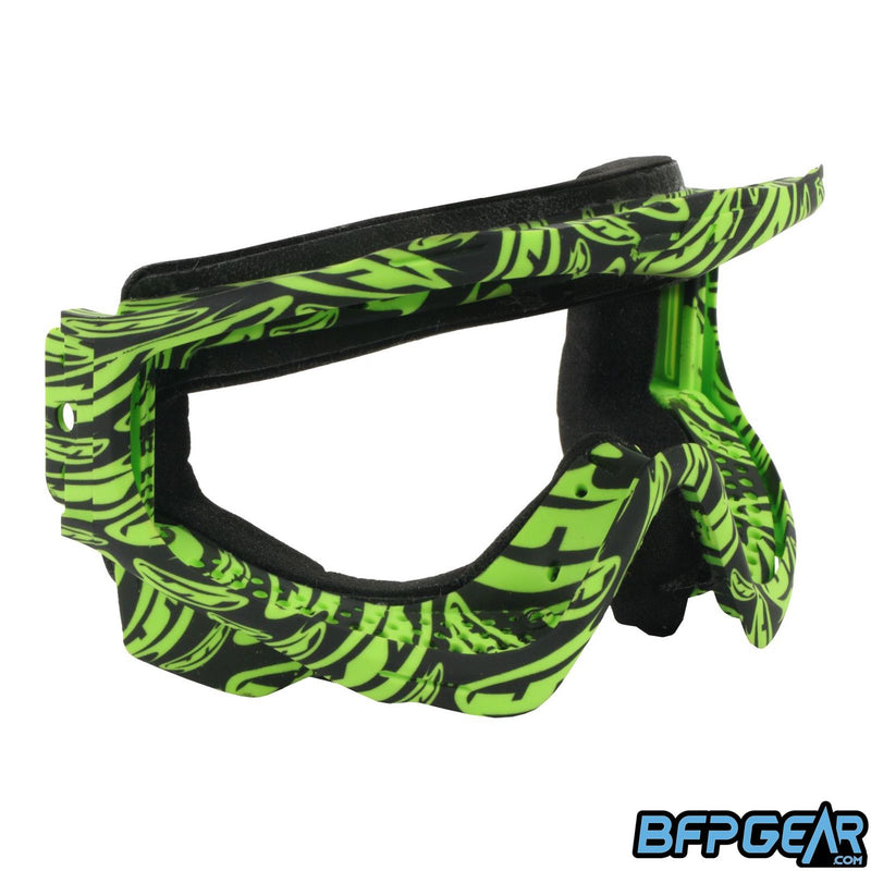 The JT ProFlex goggle frame in the limited edition Banana Lime color way. 