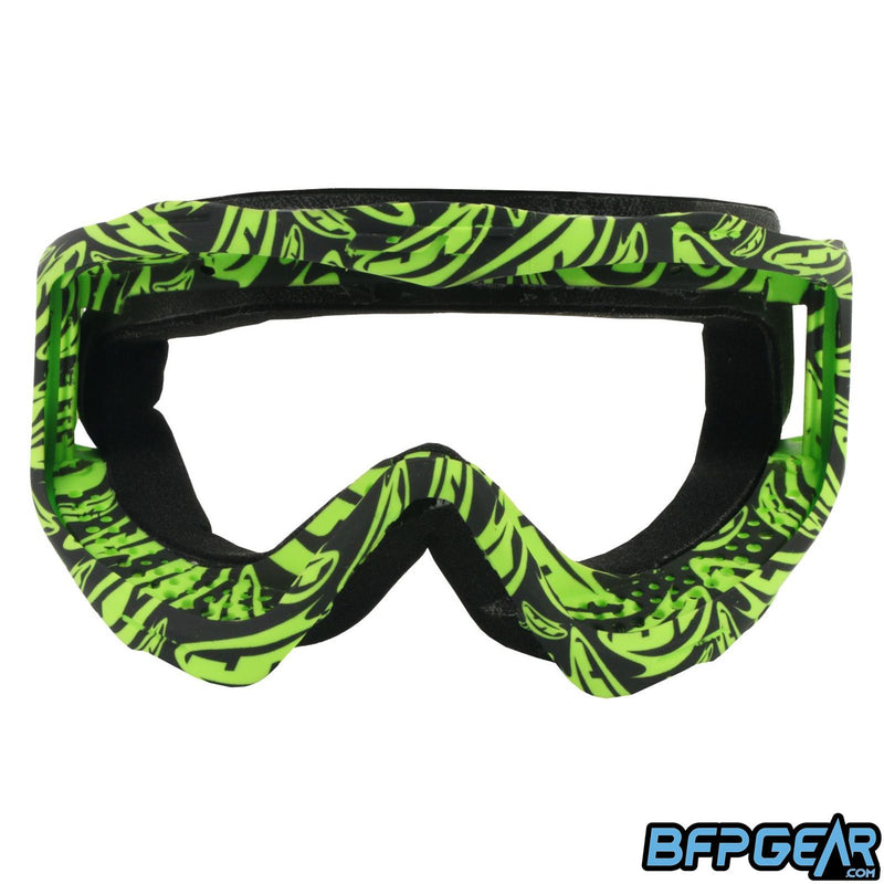 The JT ProFlex goggle frame in the limited edition Banana Lime color way. 