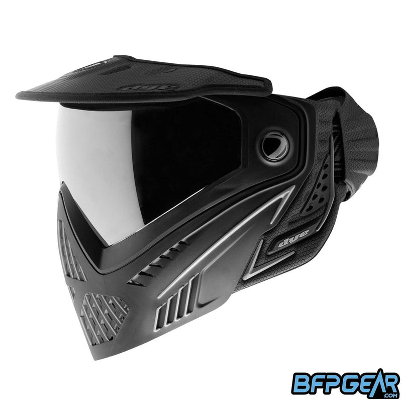 The Wing visor installed on a Dye i5 goggle system.