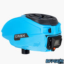 The CRBN DRV Loader in cyan, facing at an angle.