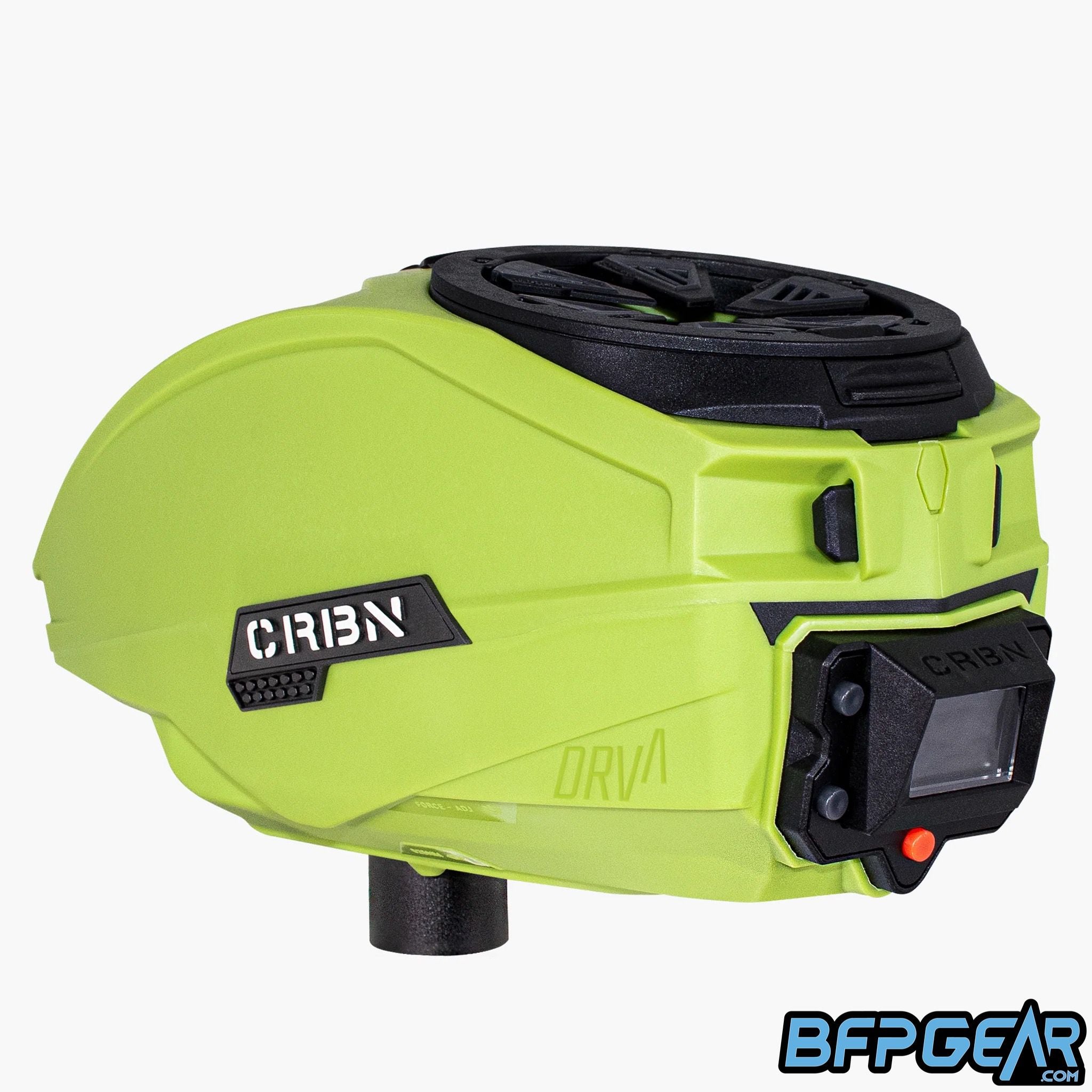 The CRBN DRV Loader in lime, facing the left at an angle.