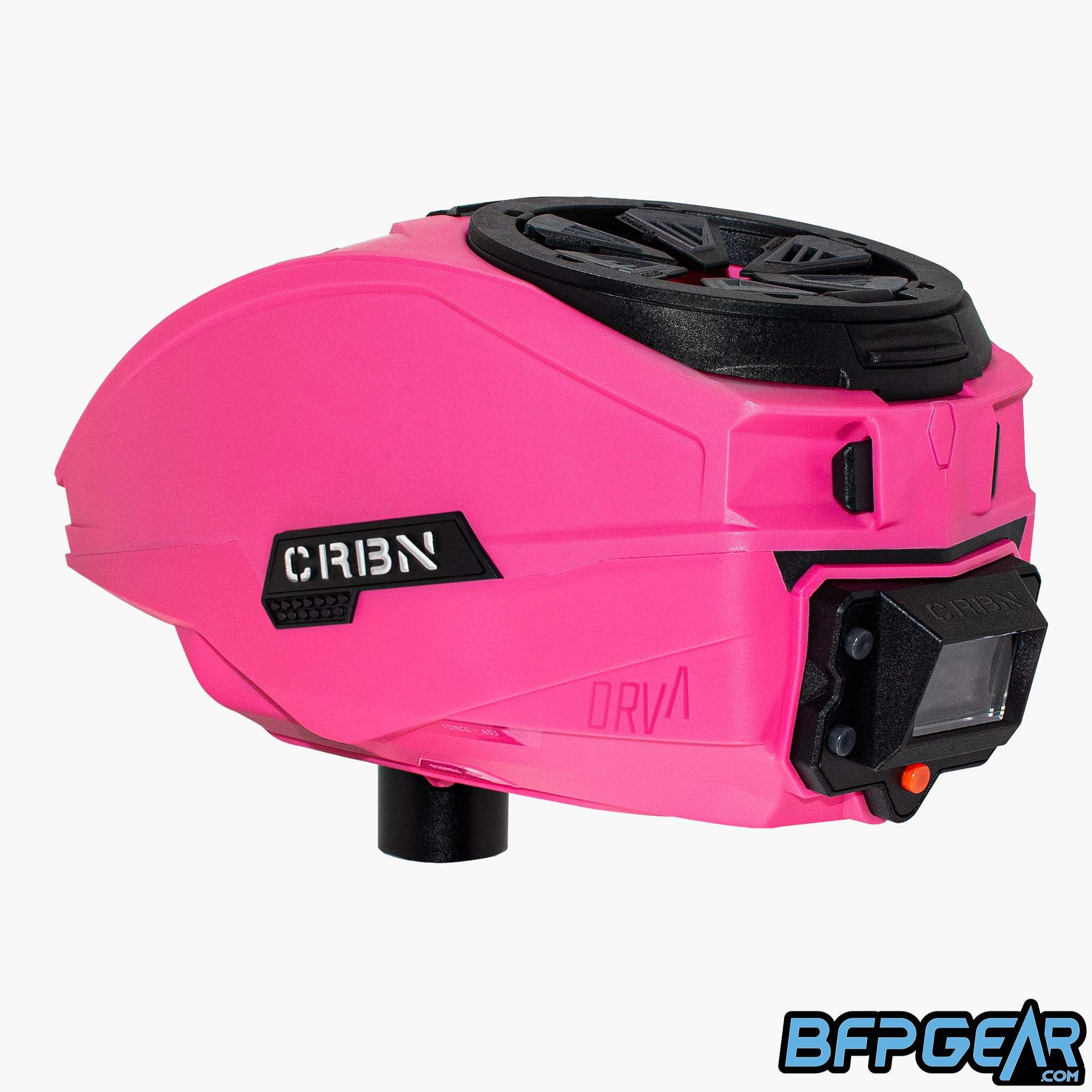 The CRBN DRV Loader in pink, facing left an angle.
