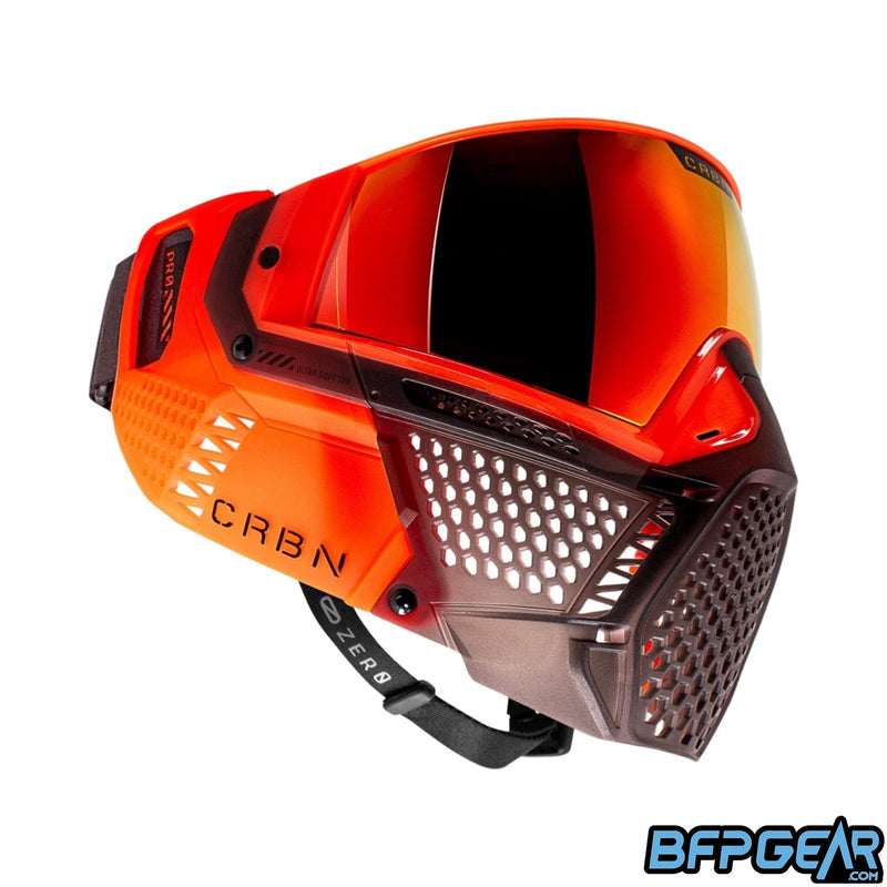 The CRBN Zero Pro goggle in the Blaze color way in More Coverage.