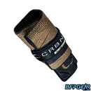 The CRBN Barrel Sleeve is a beautiful black and gold color, and protects the contents inside.