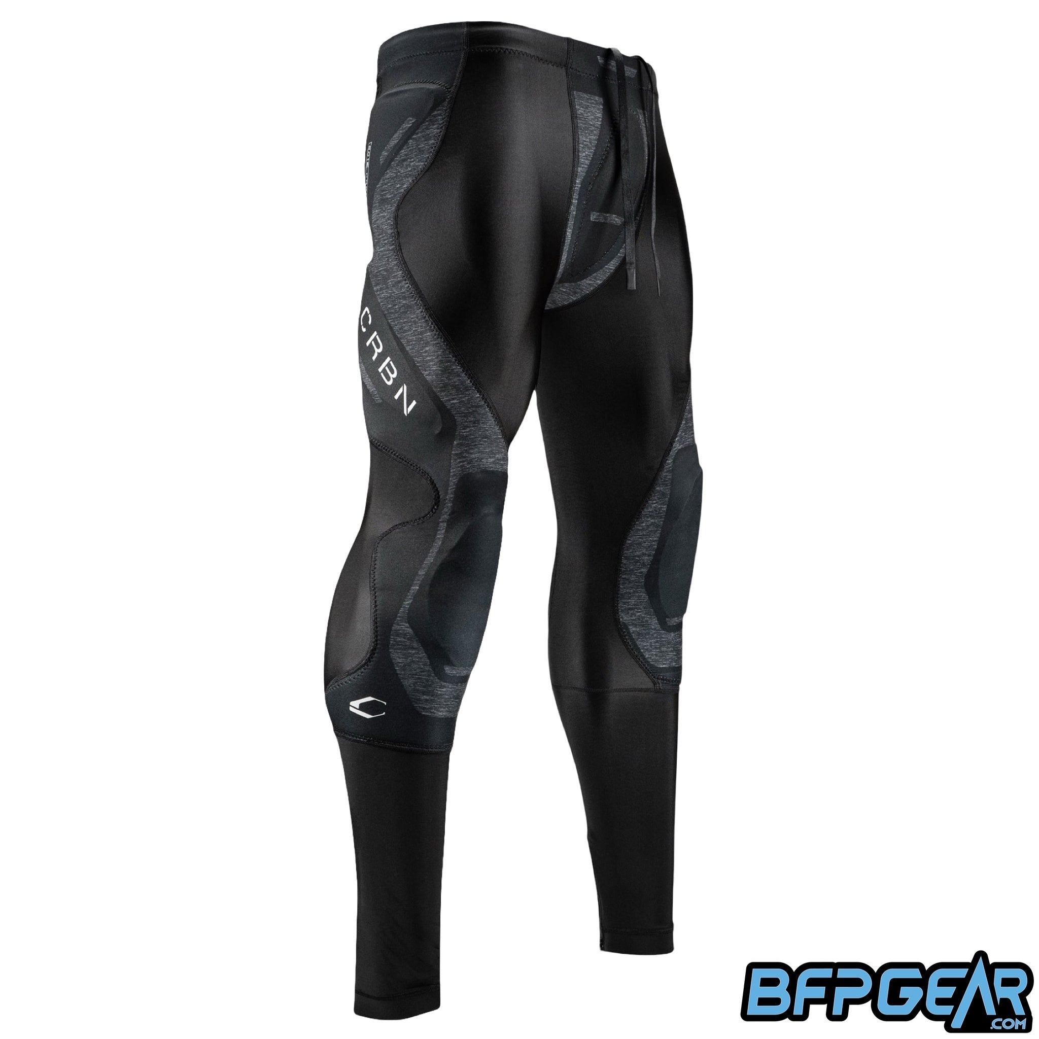 CRBN SC Pro Bottom 3.0 paintball protective pants featuring ergonomic design, dual-layer padding on groin, hips, thighs, and knees, and breathable compression fabric.