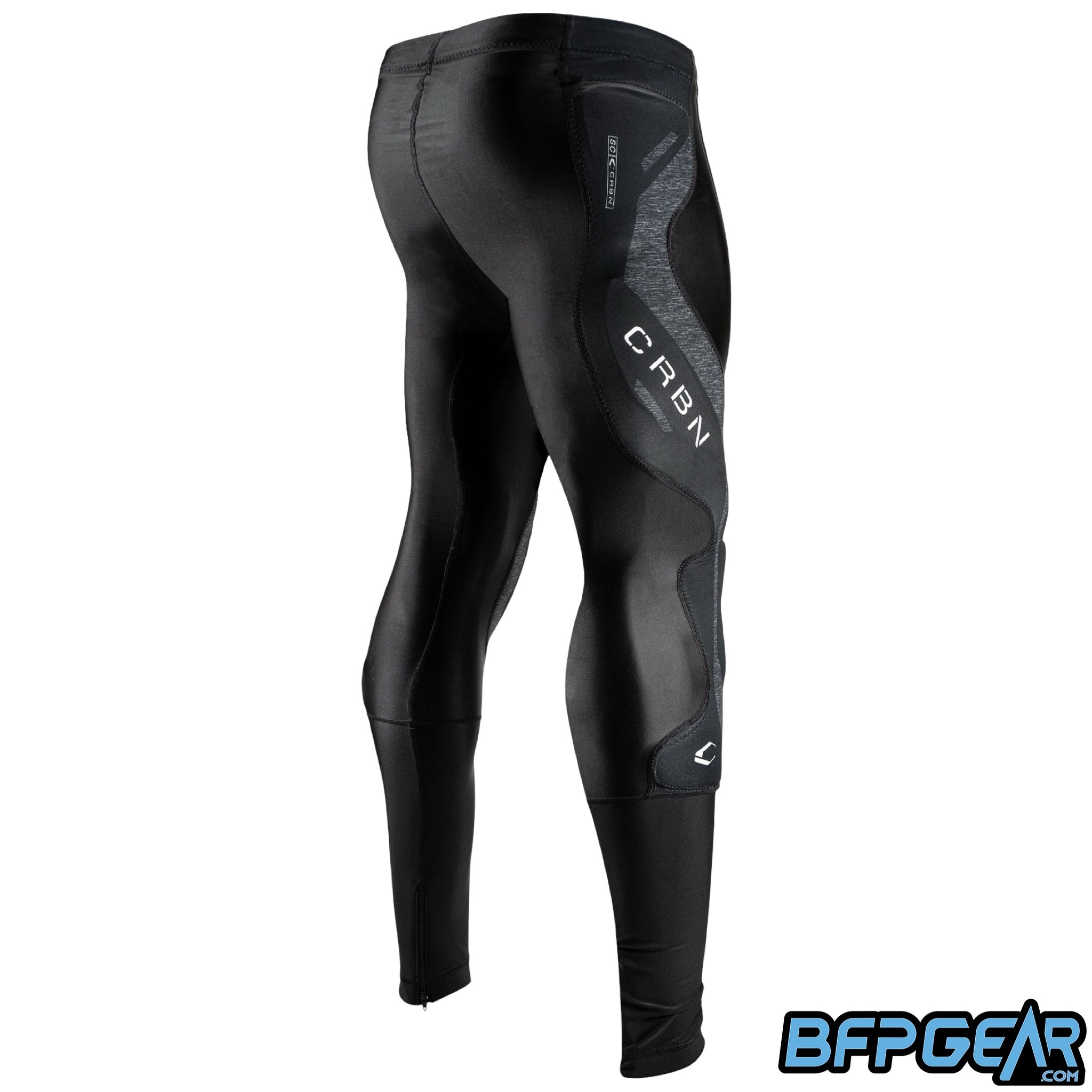 CRBN SC Pro Bottom 3.0 paintball protective pants featuring ergonomic design, dual-layer padding on groin, hips, thighs, and knees, and breathable compression fabric.