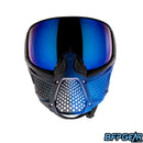 CRBN Zero Pro Indigo Fade. Half black, half blue split down the middle. Comes with a blue mirror lens.