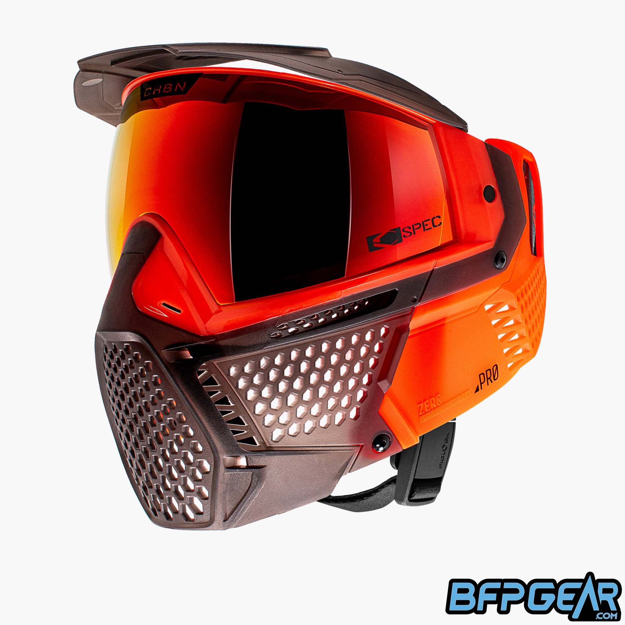 A photo of the visor installed on the CRBN Zero Pro goggle.