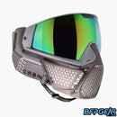 The CRBN Zero Pro goggle facing the right at an angle. This shot shows off the ventilation along the cheek.