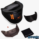 Each CRBN Zero Pro goggle comes with a protective case, extra clear lens, clips, visor, and a microfiber cloth.