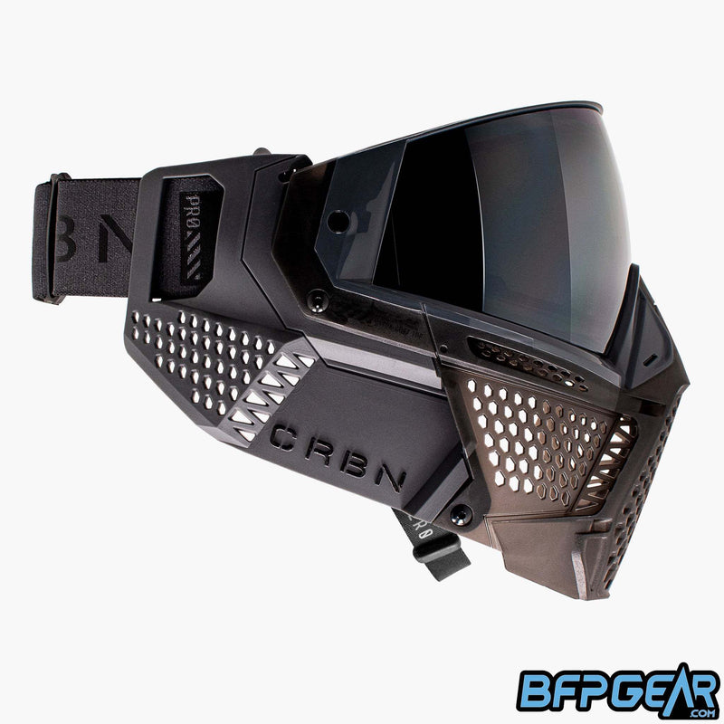 The CRBN Zero Pro Goggle facing the right, more coverage.