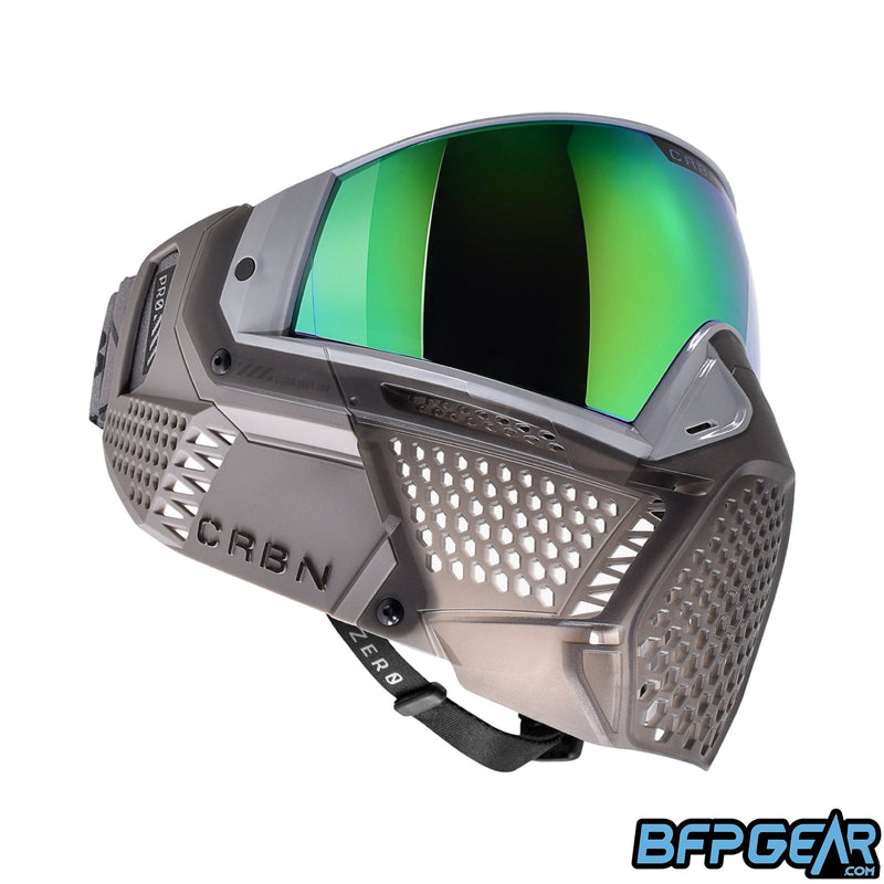 The CRBN Zero Pro Goggle in the ghost color way, more coverage.