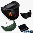 All CRBN Zero Pro goggles come with a protective case, extra lens, clips, visor, and a microfiber cloth.