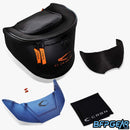 All CRBN Zero Pro goggles come with a protective case, clips, clear lens, matching visor, and a microfiber cloth.