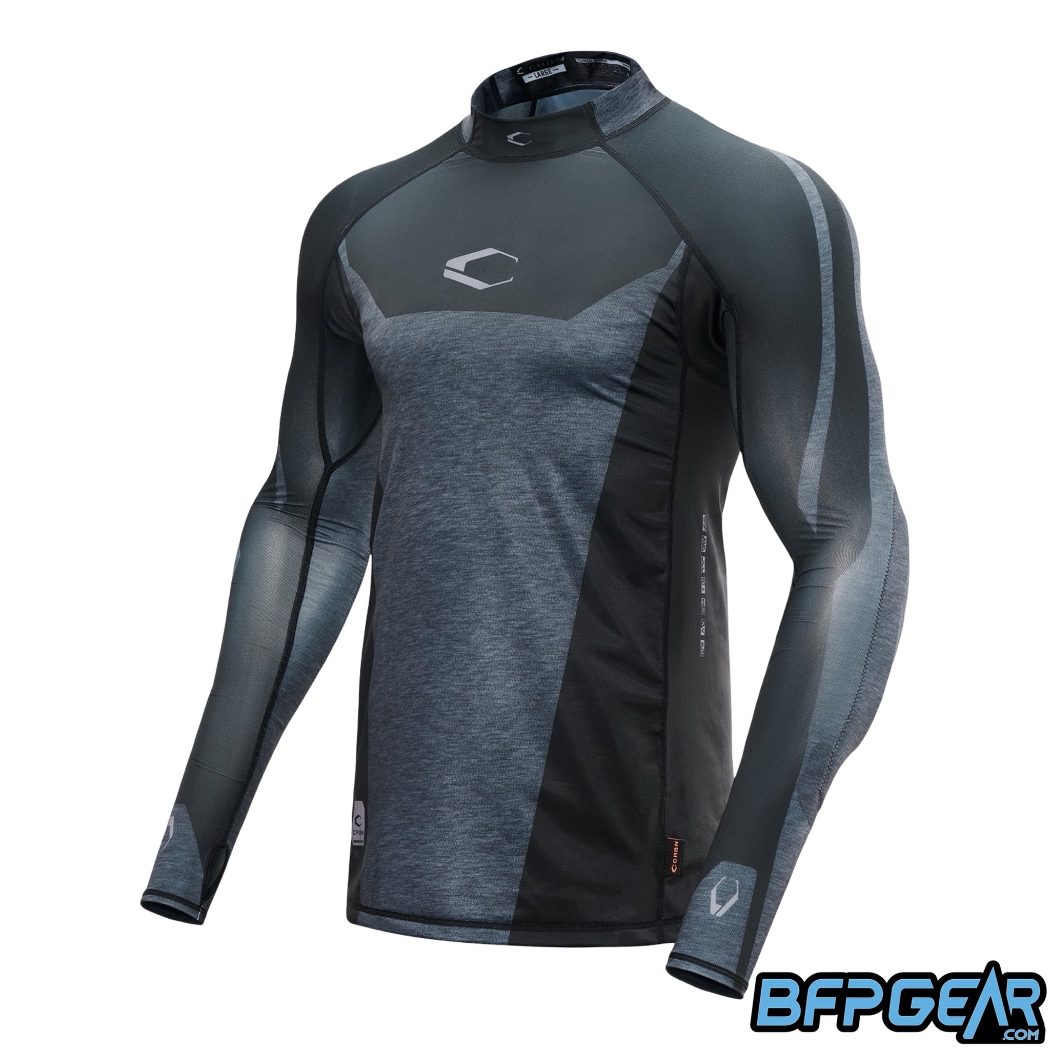 SC PRO Top 3.0 paintball compression shirt with dual-layer elbow padding and breathable moisture-wicking performance fabric.