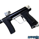 The Planet Eclipse CS3 Pro paintball gun in black and silver.