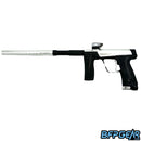 The Planet Eclipse CS3 Pro paintball gun in silver and black.