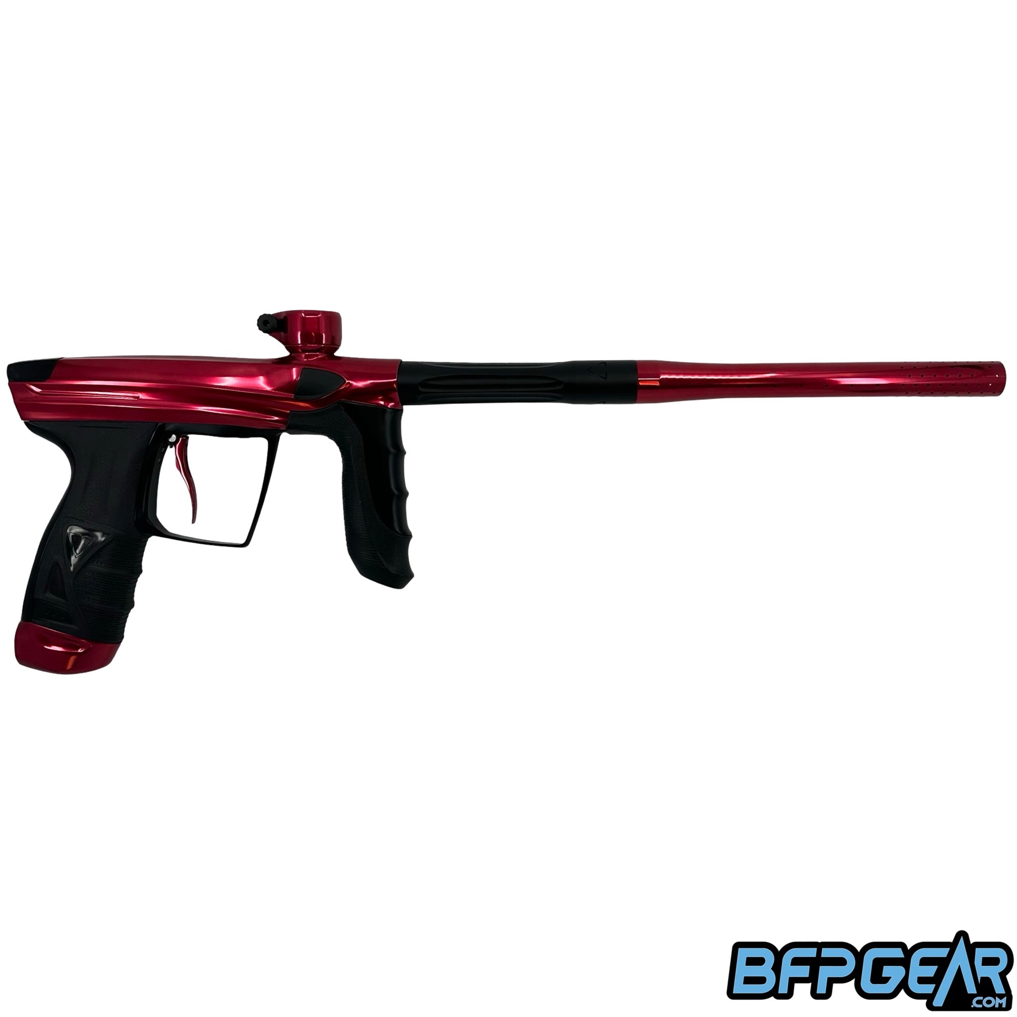 The DLX Luxe AIRE in polished red and dust black.