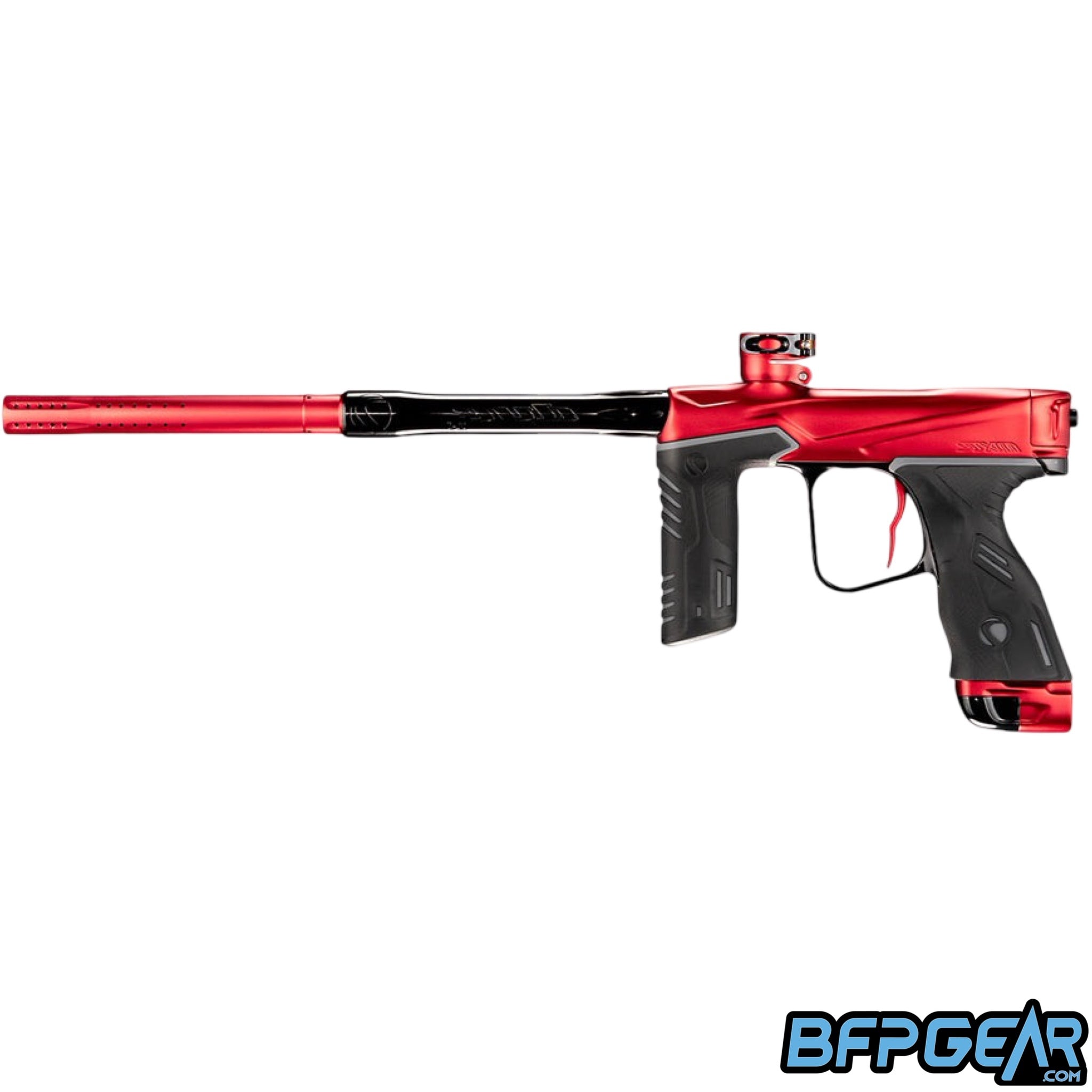 The Dye MXR Paintball marker in the Forge Red colorway.