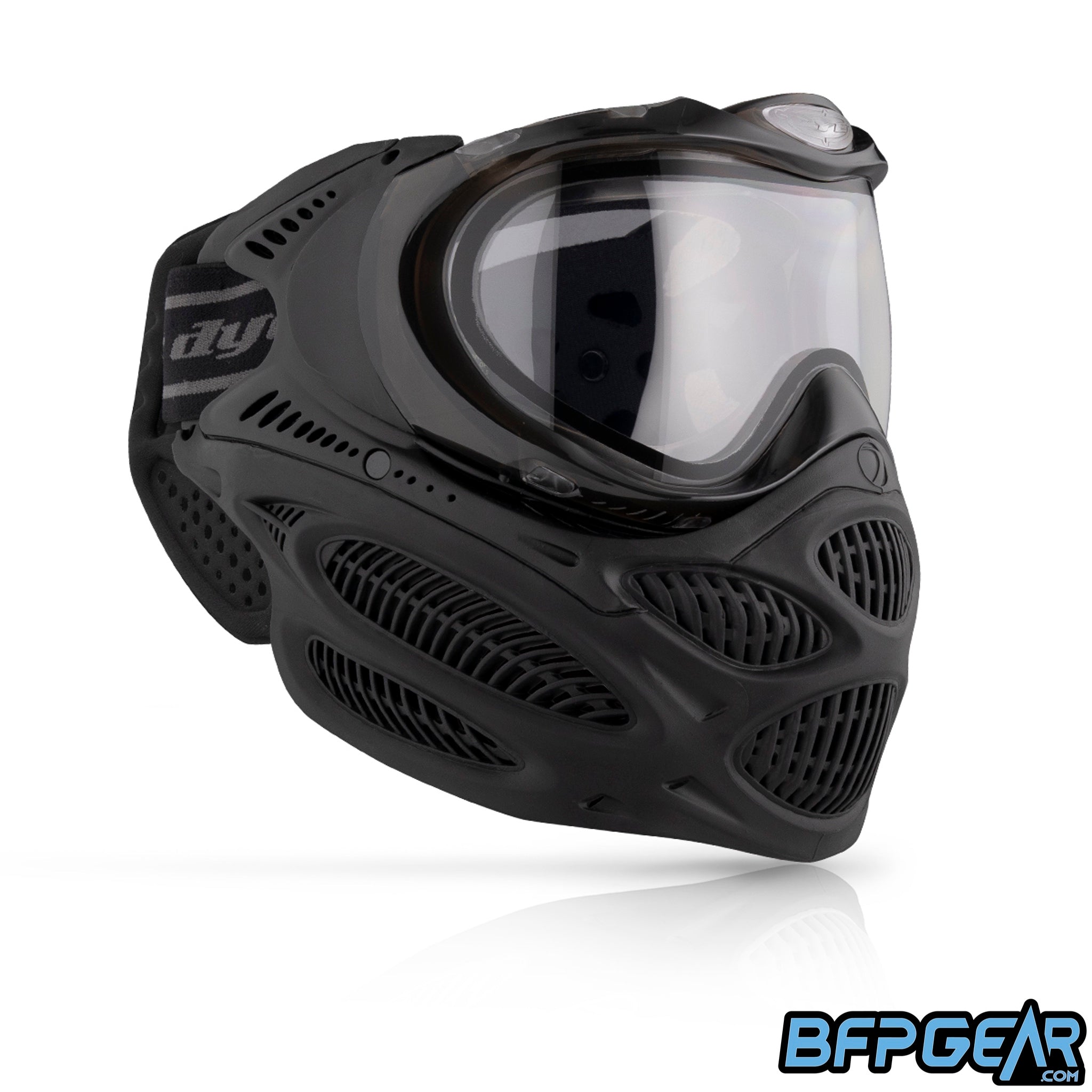 The DYE i3 Pro Paintball Goggle in the Onyx Black color way.