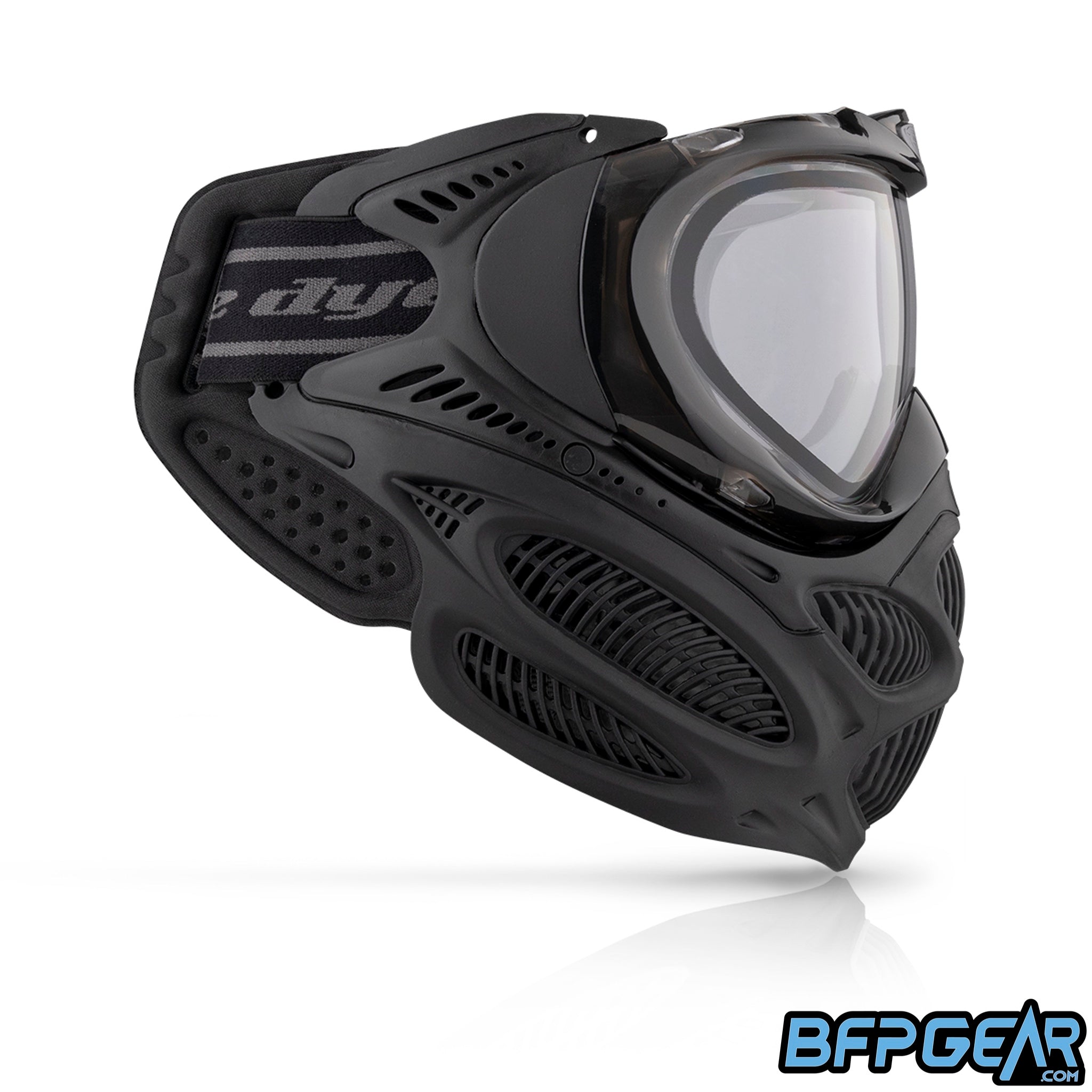 The DYE i3 Pro Paintball Goggle in the Onyx Black color way.