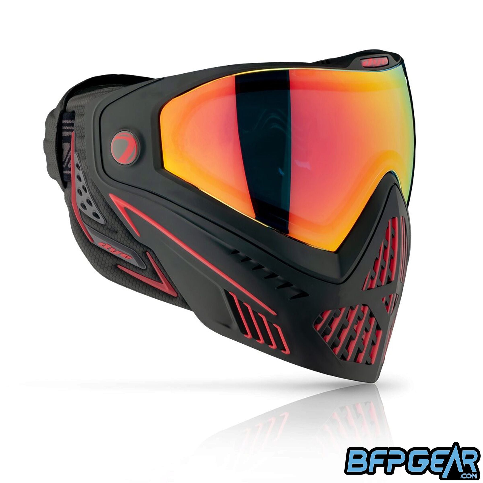 The DYE i5 goggle system in the Fire 2.0 pattern.