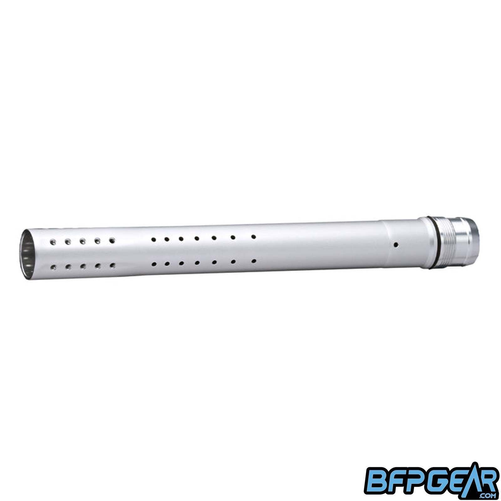 The Dye ULI Barrel tip in dust clear (silver), 14 inch length.