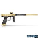 Right side view of the Dye DSR Pro in the 007 Polish color way. This color is gold with black accents.