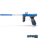 Left side view of the Dye DSR Pro in the AF1 Polish color way. This color way is blue with silver accents.