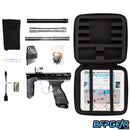 Each Dye DSR Pro comes with a hardshell case, quick start card, warranty card, .688 UL-I insert, UL-I back and front, barrel sock, slick lube, Allen keys, o-ring rebuild kit, 9v battery, and micro-USB update cable.