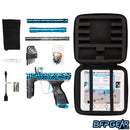 Each Dye DSR Pro comes with a hardshell case, quick start card, warranty card, .688 UL-I insert, UL-I back and front, barrel sock, slick lube, Allen keys, o-ring rebuild kit, 9v battery, and micro-USB update cable.