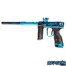 The Dye MXR in the Branded PGA pattern. Marker is primarily cyan with the dye logo on the side.