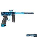 The Dye MXR in the Branded PGA pattern. Marker is primarily cyan with the dye logo on the side.