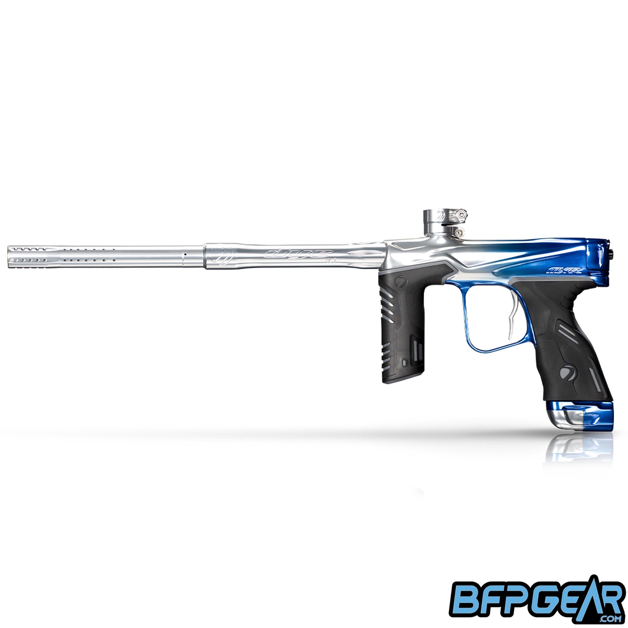 The Dye MXR Paintball marker in the Arctic colorway