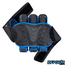 The inside of the Dye Assault harness. Anti-slip backpad keeps the pod pack from moving around.