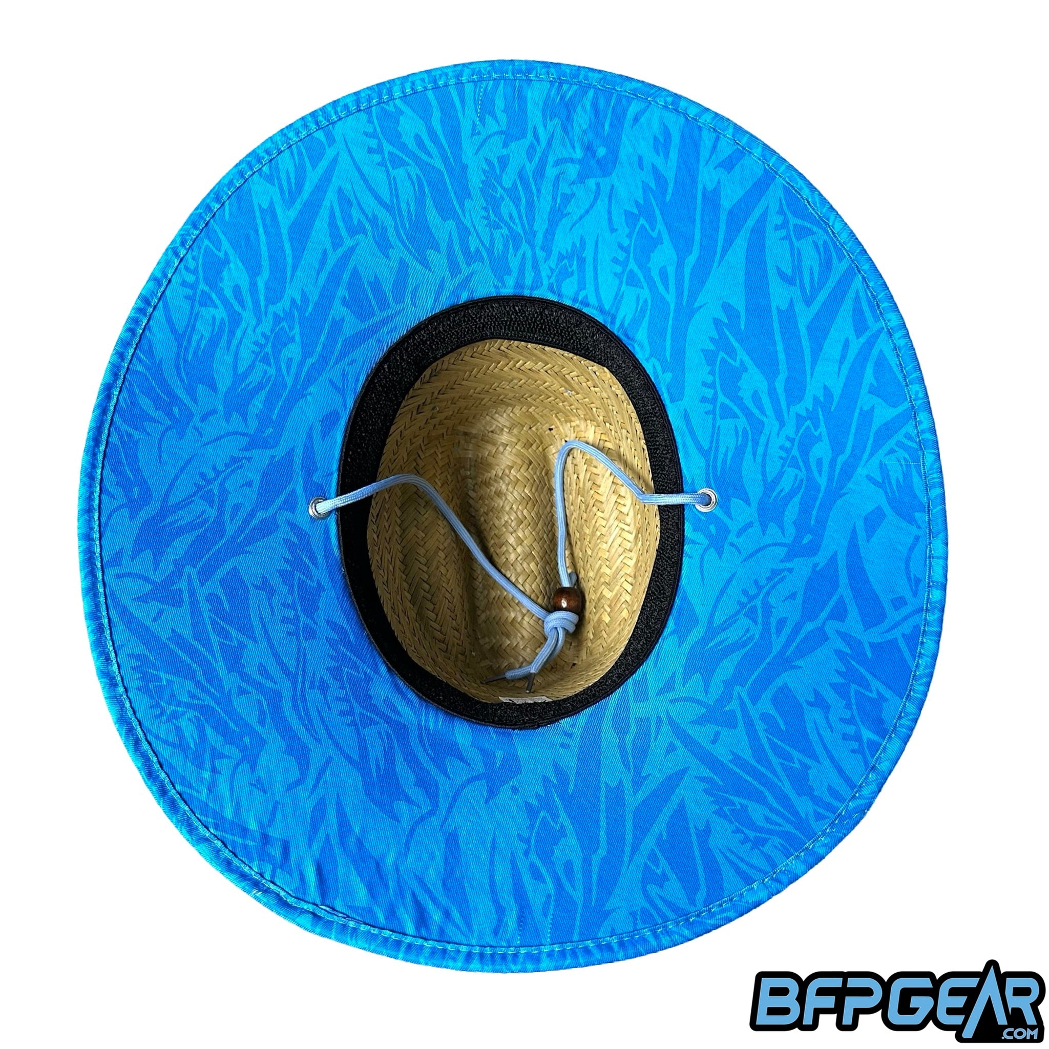 The dragon pattern is on the inside of the brim of the hat, showing off the blue dragon that is San Diego Dynasty's mascot.