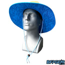 These straw hats come with a draw string so you don't need to worry about the hat flying off in windy weather.