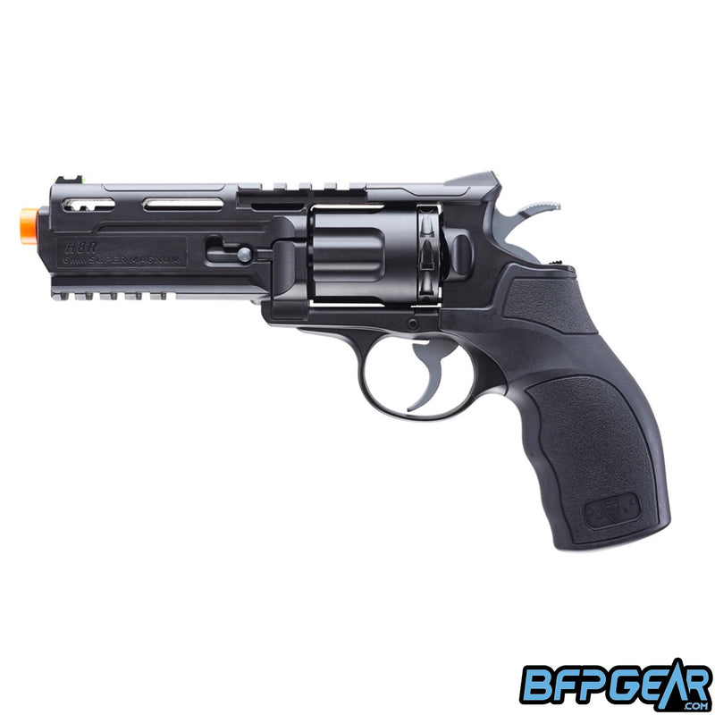 The Elite Force H8R airsoft revolver.