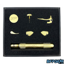 The Shocker ERA color kit in gold. Comes with a barrel back, eye covers, back cap, ASA knob, trigger, and feedneck lever.