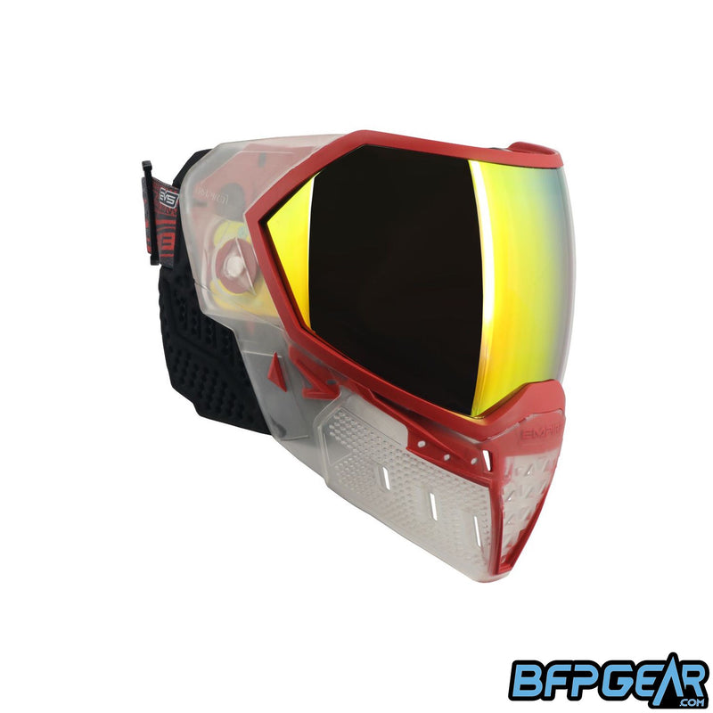 The Clear and Red EVS Goggle system.