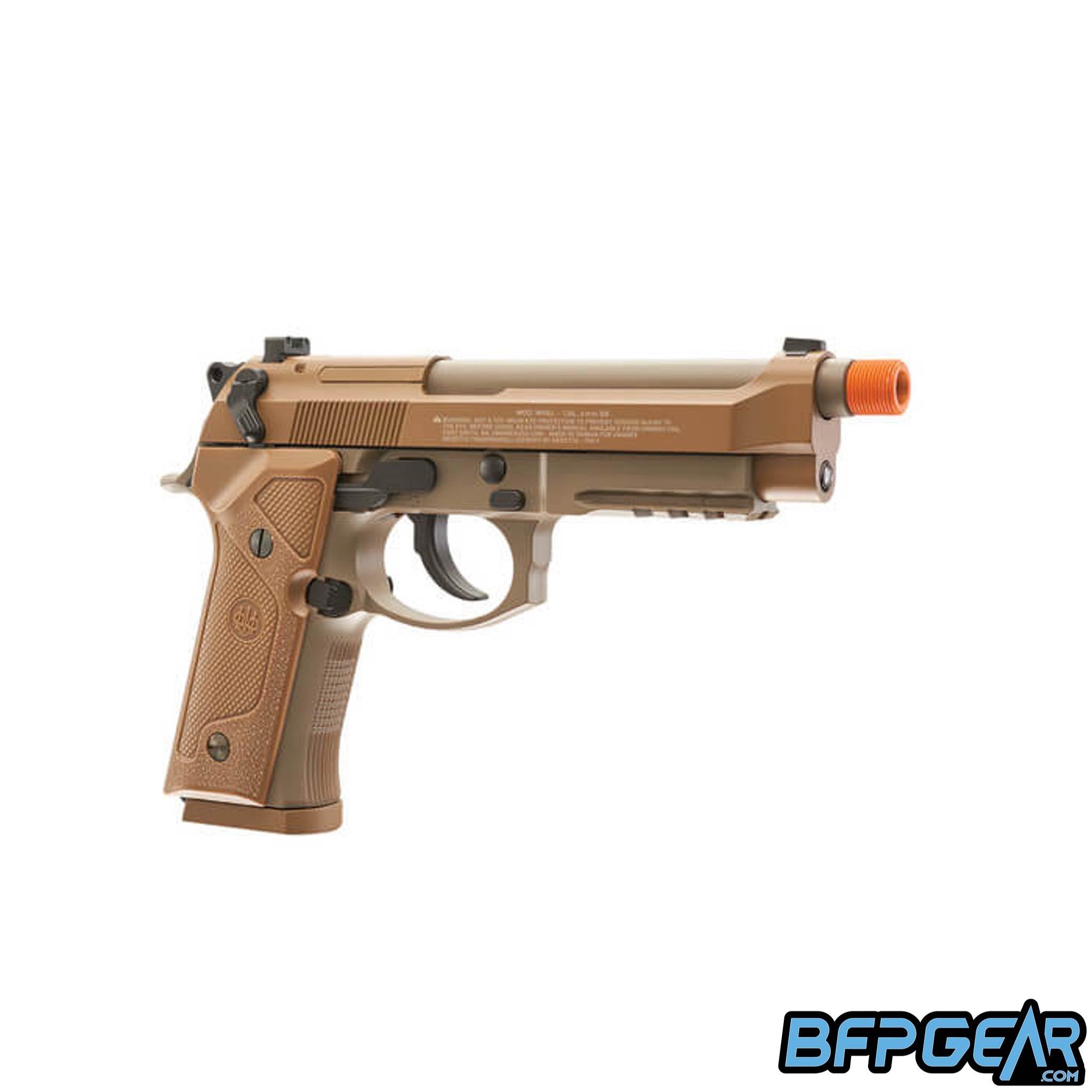The Elite Force Beretta M9A3 Airsoft Pistol in tan.