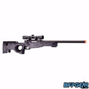 The Elite Force Tundra Airsoft sniper rifle. Comes with a 4x32mm scope, 28 round detachable magazine, and cheek rest.