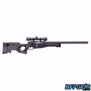 The Elite Force Tundra Airsoft sniper rifle. Comes with a 4x32mm scope, 28 round detachable magazine, and cheek rest.